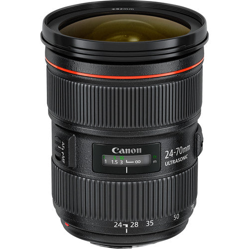 Canon EF 5175B002 24-70mm f/2.8 L II USM Lens - Black Bundle