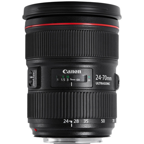 Canon EF 5175B002 24-70mm f/2.8 L II USM Lens - Black Bundle
