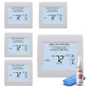 5-Pack Honeywell VisionPRO 8000 Thermostat - White + LCD Cleaner Honeywell
