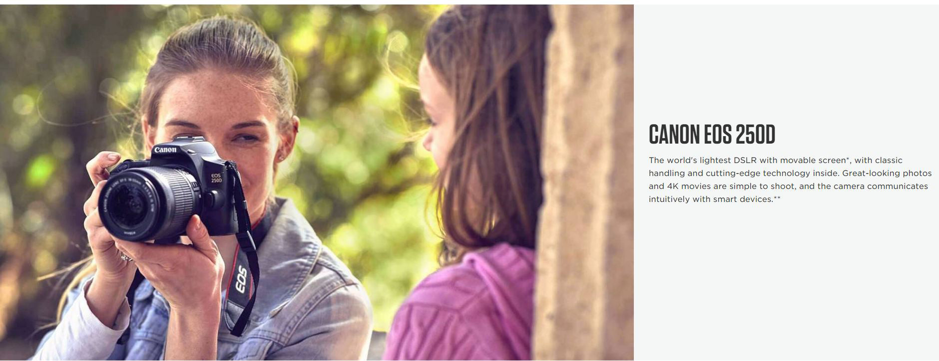 Canon EOS 250D / Rebel SL3 DSLR Camera with 18-55mm Lens Black + Creative Filter Set, EOS Camera Bag + 6AVE Electronics