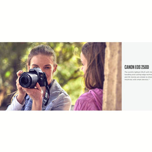 Canon EOS 250D / Rebel SL3 DSLR Camera with 18-55mm Lens Black + Creative Filter Set, EOS Camera Bag + Sandisk Ultra 64GB Card