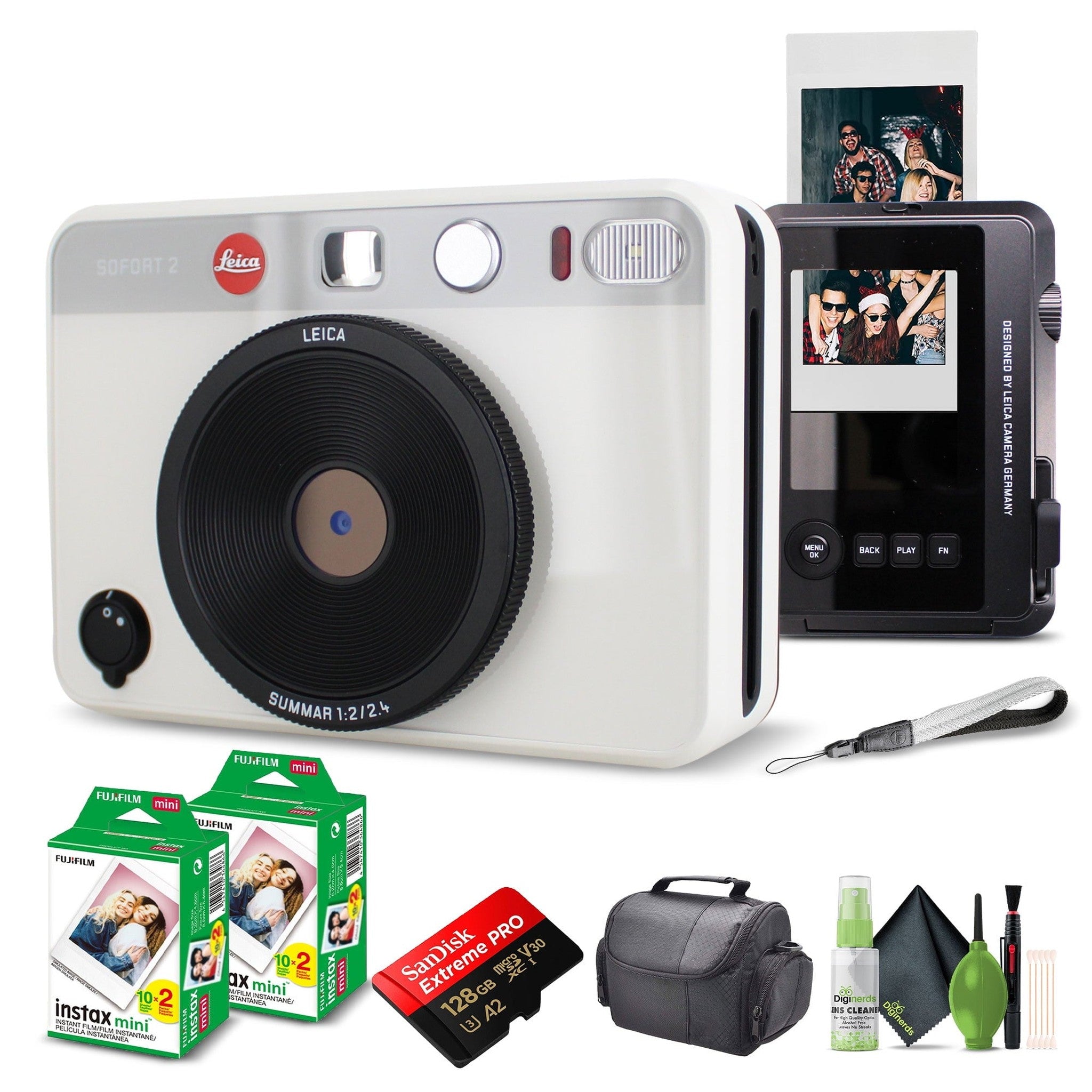 Leica Sofort 2 Hybrid Instant and Digital Camera + Instant Film 40 Sheets White Leica