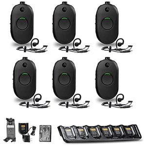 6 x Motorola CLP1010e 1-Channel 2-Way UHF Radio + Multi-Unit Charger + More