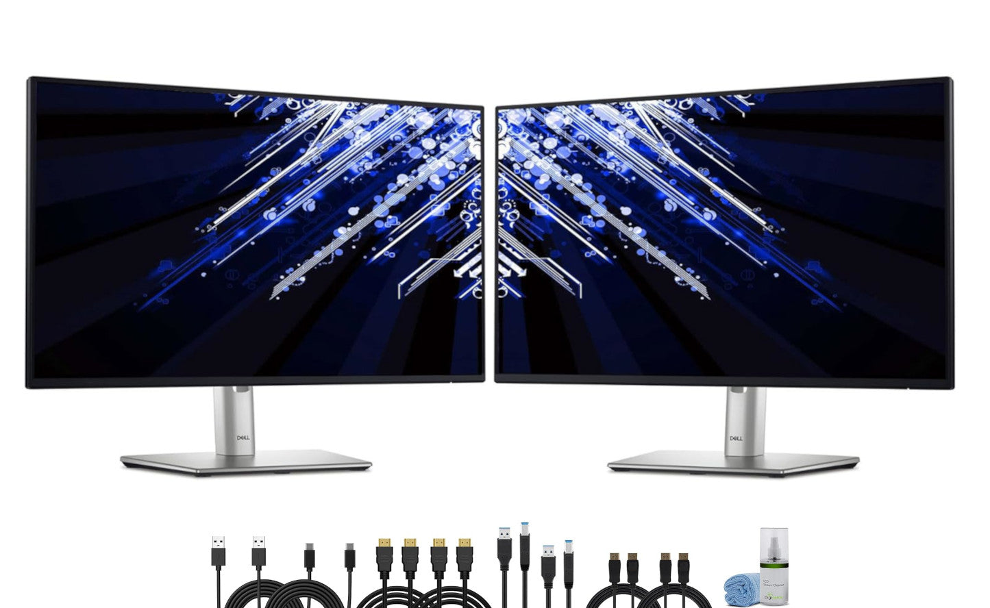 2 x Dell P2225H 22" Full HD, (1920 x 1080) Display, 16:9 IPS, LED, 100Hz Monitor Bundle