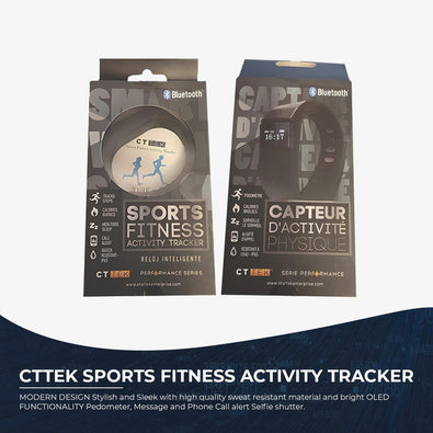 CTTEK Sports Fitness Activity Tracker Black