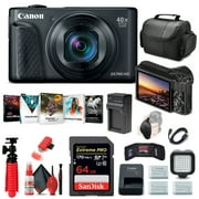 Canon PowerShot SX740 HS Digital Camera Black 2955C001 + 64GB Card + More