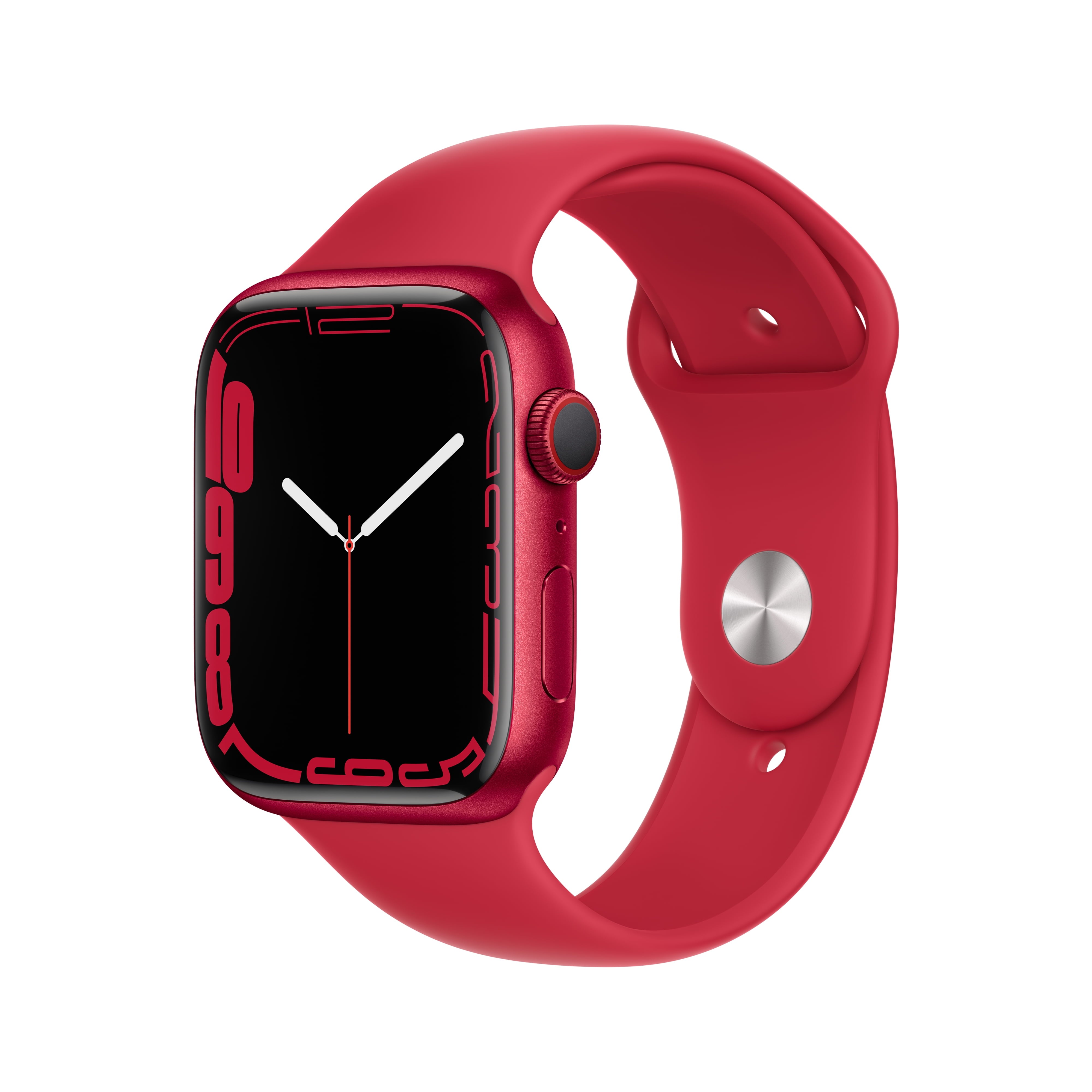 Apple Watch Series 7 GPS + Cellular, 45mm (Product) RED Aluminum Case with (Product) RED Sport Band - Regular