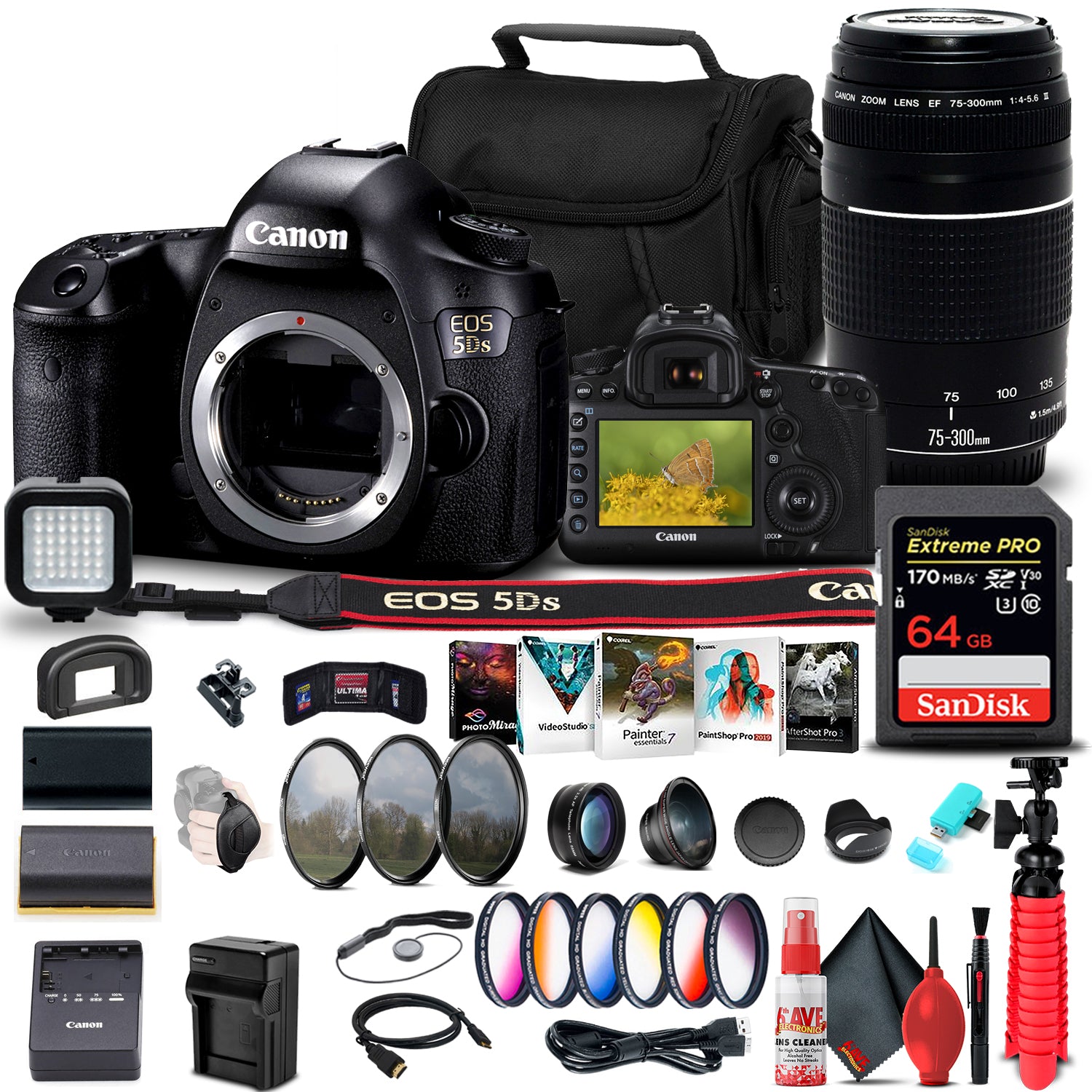 Canon EOS 5DS DSLR Camera (Body Only) (0581C002) + Canon Lens Pro Bundle