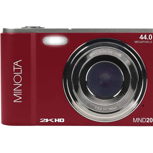 Minolta MND20 44 MP / 2.7K Ultra HD Digital Camera Red