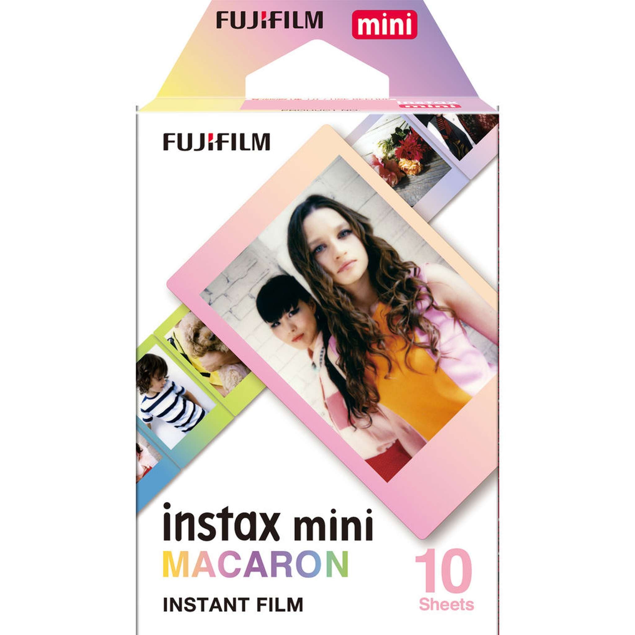 10xFUJIFILM INSTAX MINI Macaron Instant Film 10 Exposures , Microfiber Cleaning Cloth, Bundle