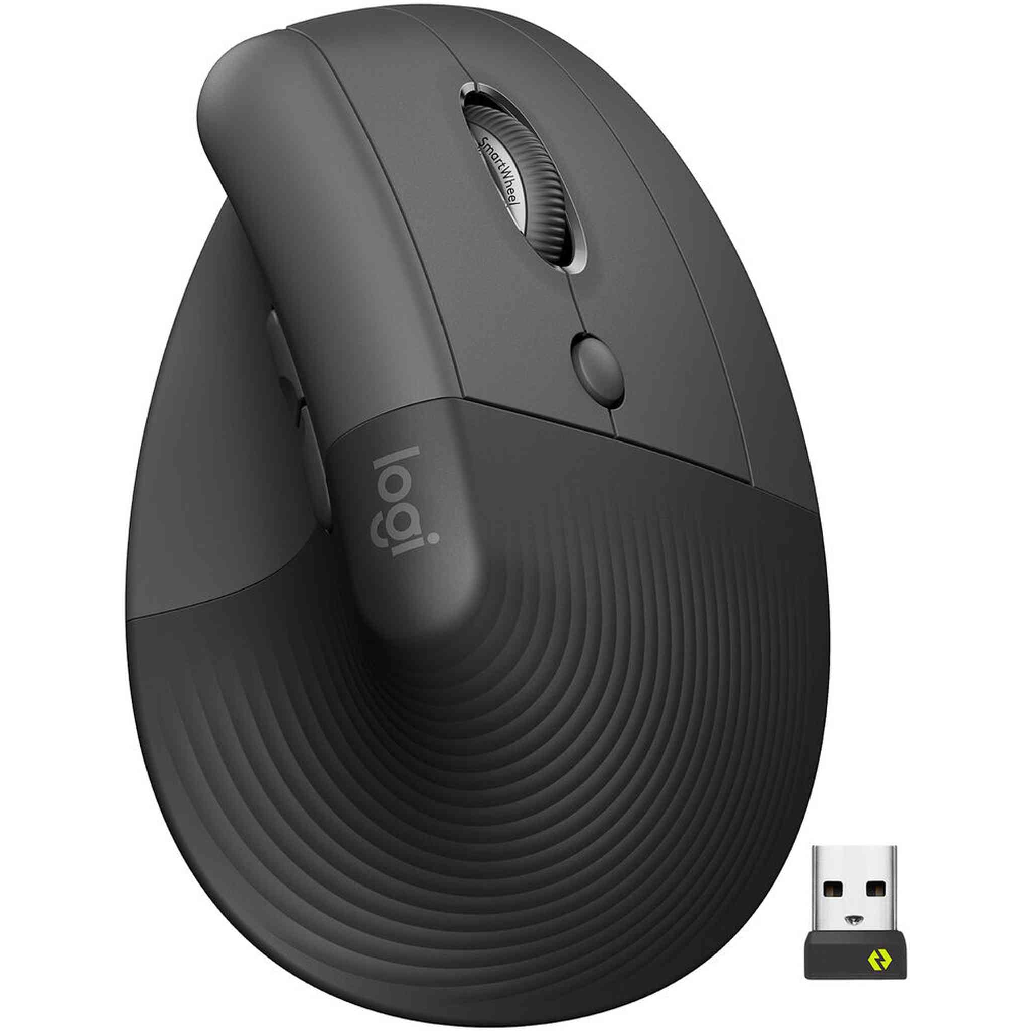 Logitech Lift Vertical Ergonomic Wireless Mouse Graphite Bundle
