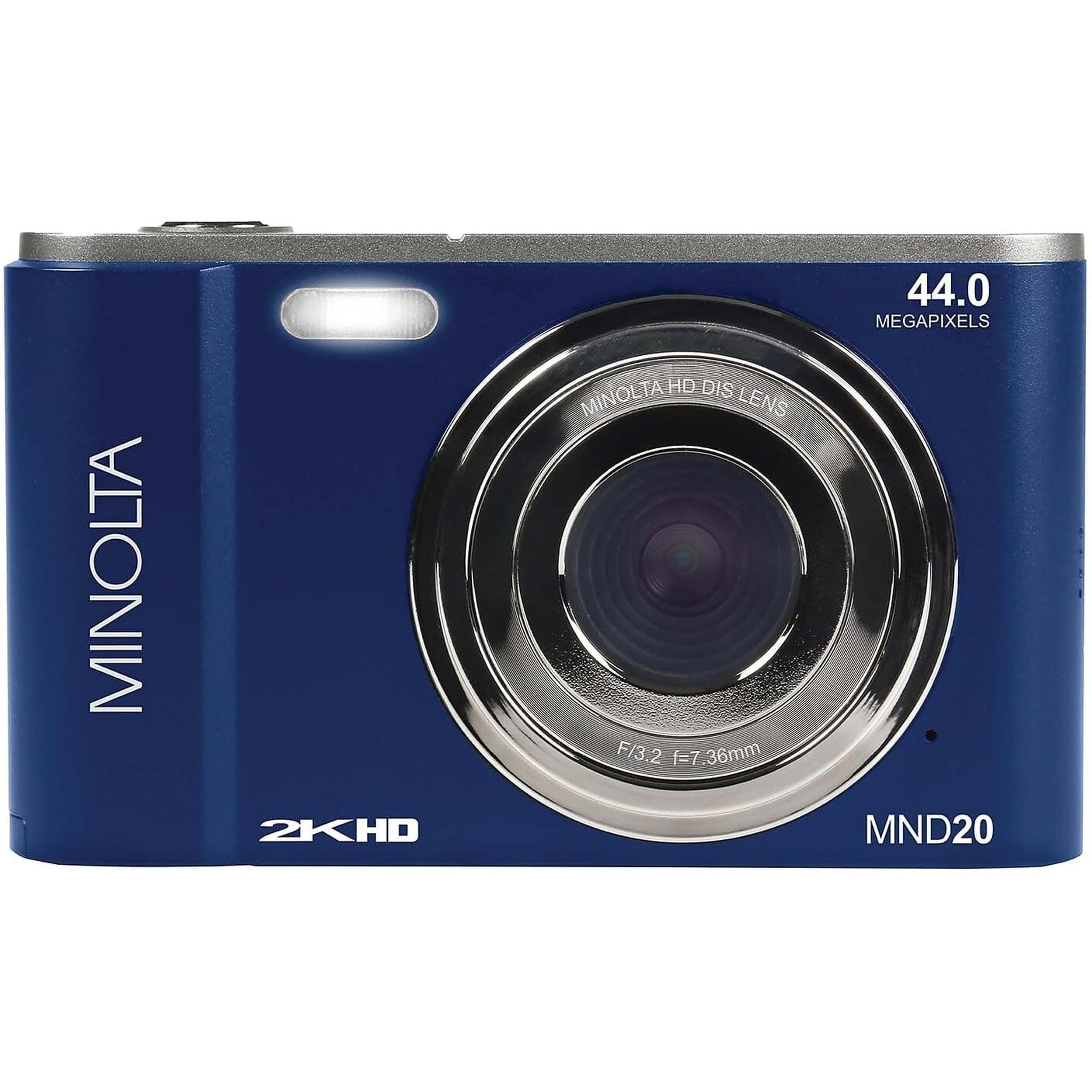 Minolta MND20 44 MP / 2.7K Ultra HD Digital Camera Blue