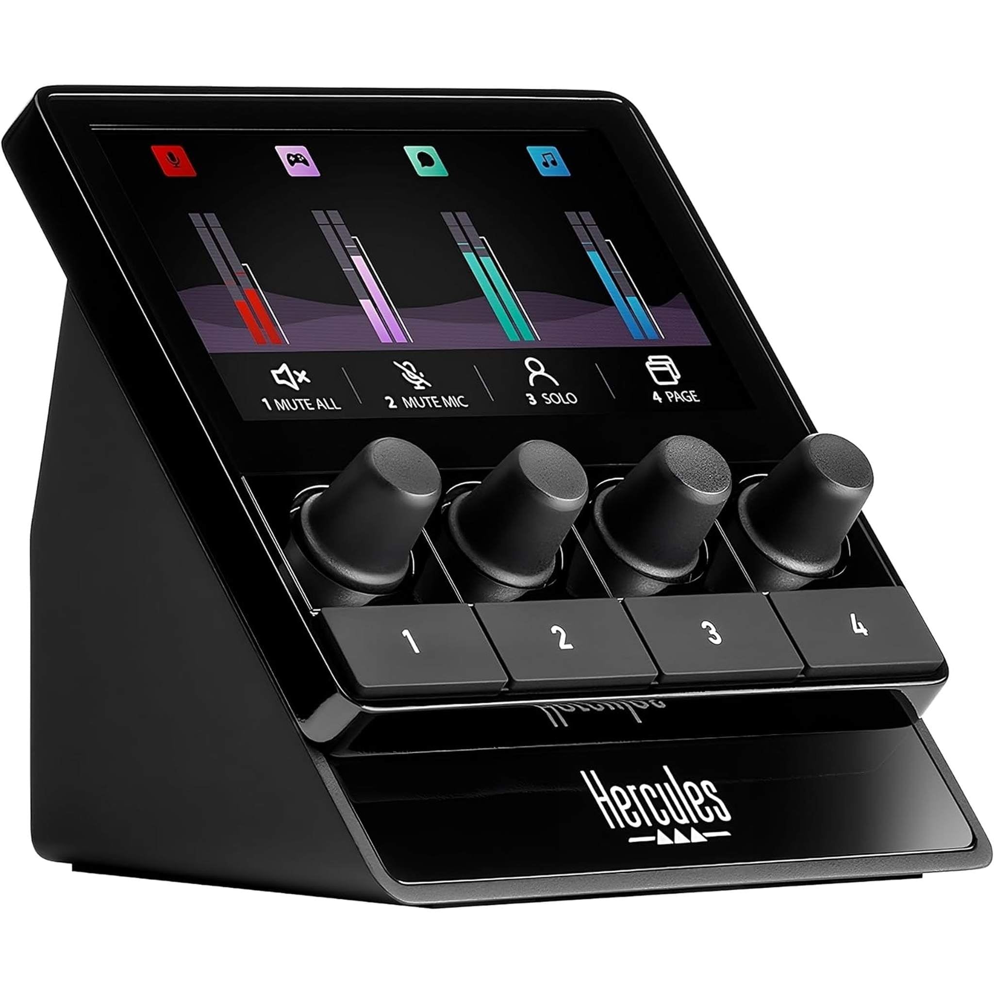 Hercules Stream 100, Audio Mixer for Content Creators, Up to 8 Tracks, Bundle