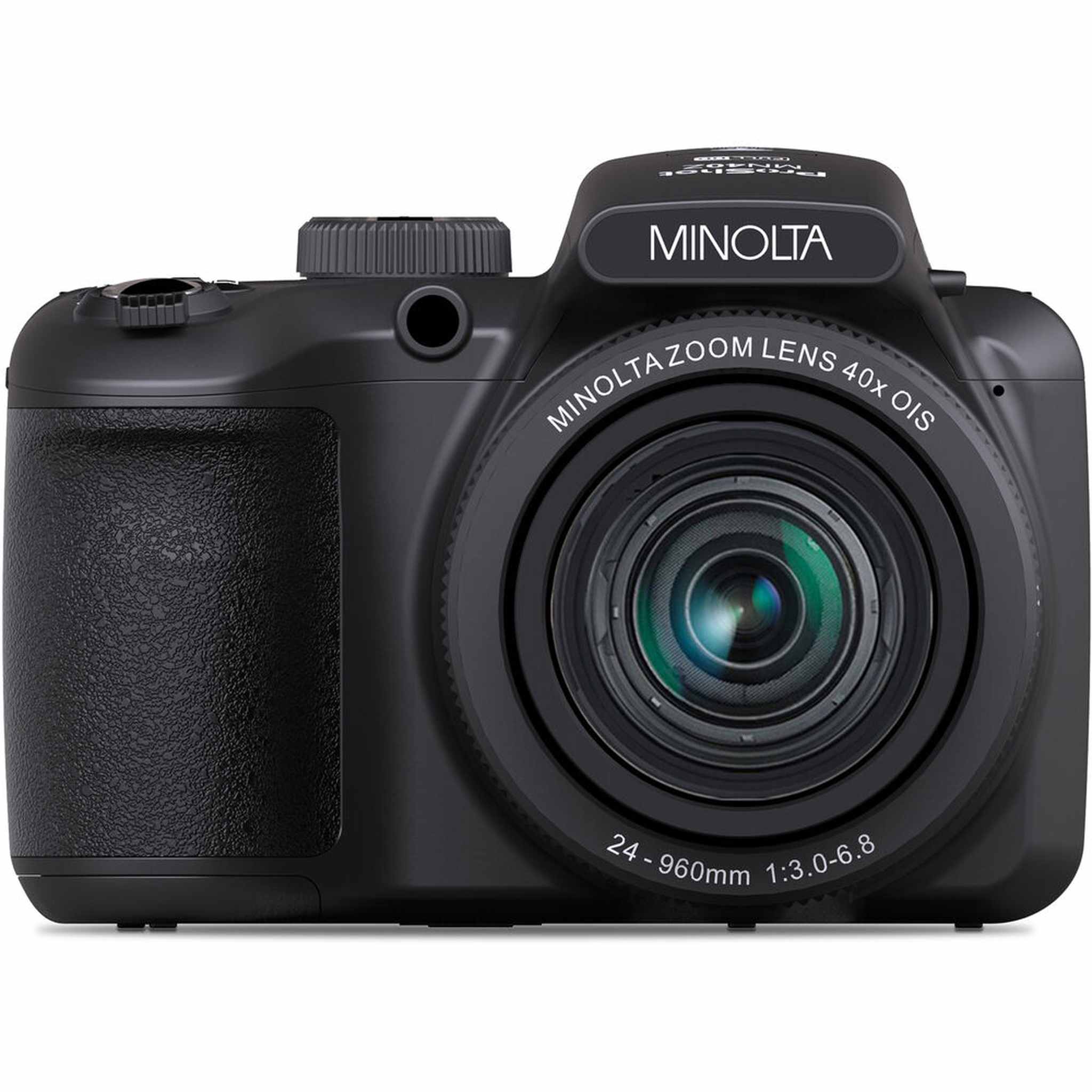 Minolta 20 Mega Pixels 40x Optical Zoom Digital Camera, 1080p FHD Video Bundle, Black
