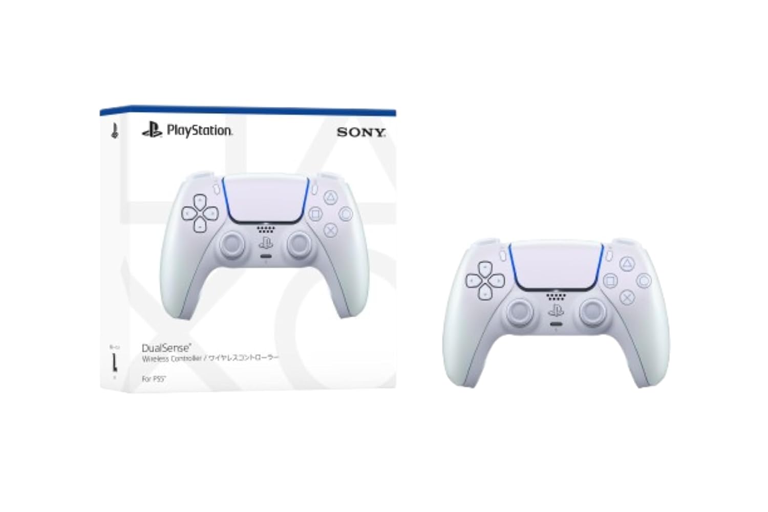2x Sony PS5 DualSense Wireless Controller - Chroma Pearl + Cleaning Cloth