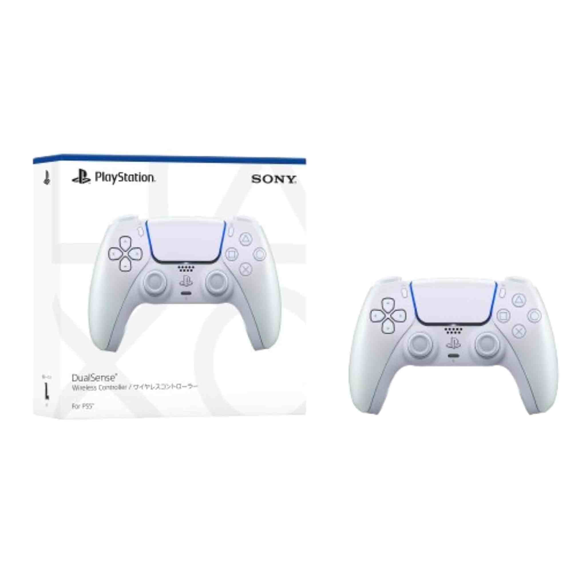 2x Sony PS5 DualSense Wireless Controller - Chroma Pearl + Cleaning Cloth PlayStation