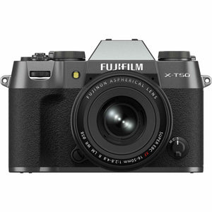 Fujifilm X-T50 Mirrorless Digital Camera XF16-50mm+Accessories - Charcoal Silver