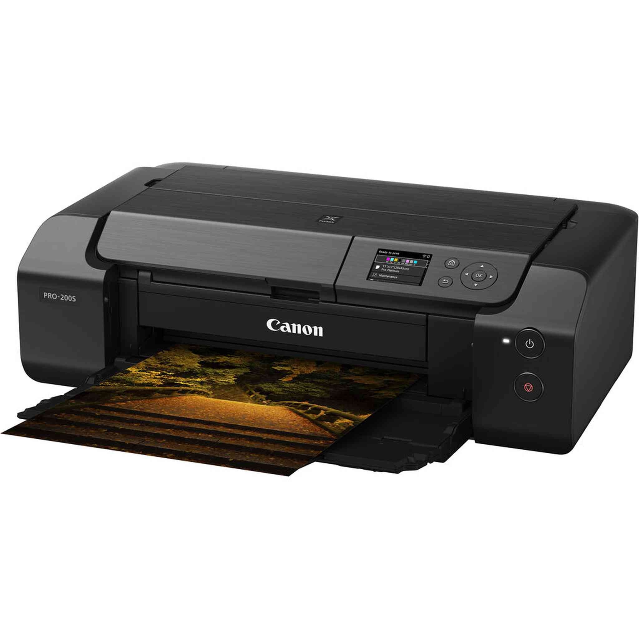 Canon PIXMA PRO-200S Wireless Printer | 13-Inch Photo, 8-Color Dye Ink, Compact - Bundle