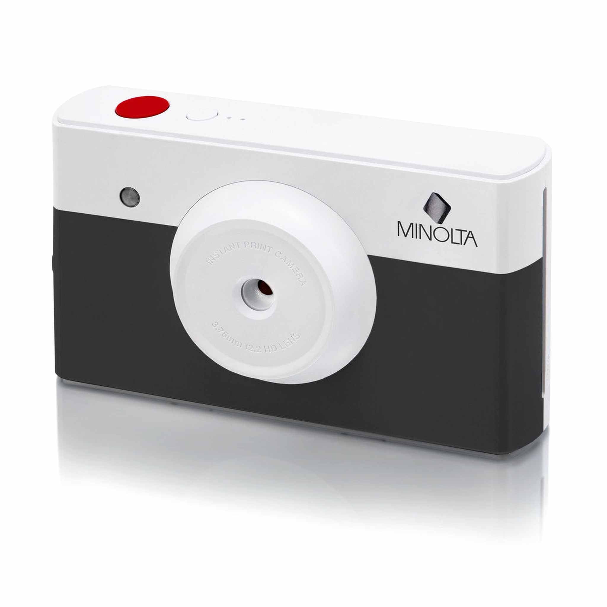 Minolta Instapix Print Camera with Printer Charcoal , Camera Bag, Diginerds Microfiber Cleaning Cloth, 2x Instapix 2 pack Instaprint mini Cartridges 20 Photo Print , Bundle Minolta