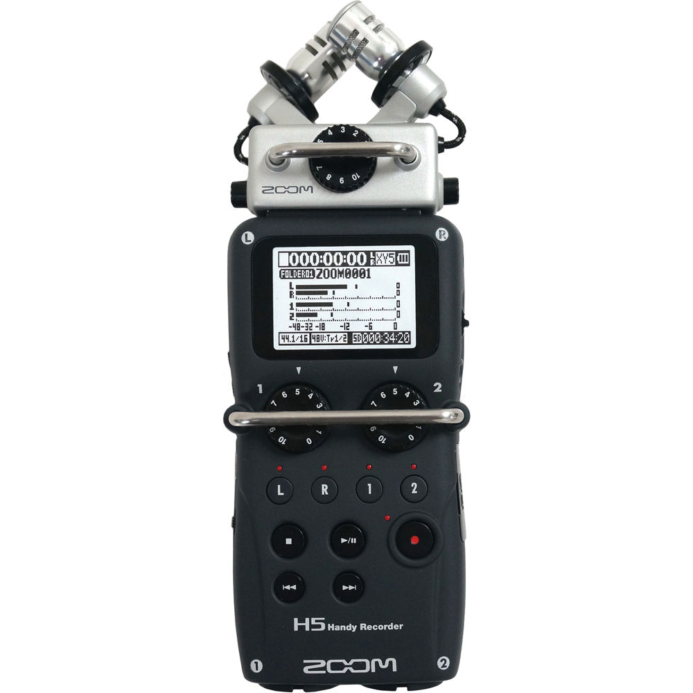 Zoom H5 4-Track Portable Recorder for Audio for Video, Music, and Podcasting, Stereo Microphones, 2 XLR/TRS Inputs, USB Audio Interface, Battery Powered