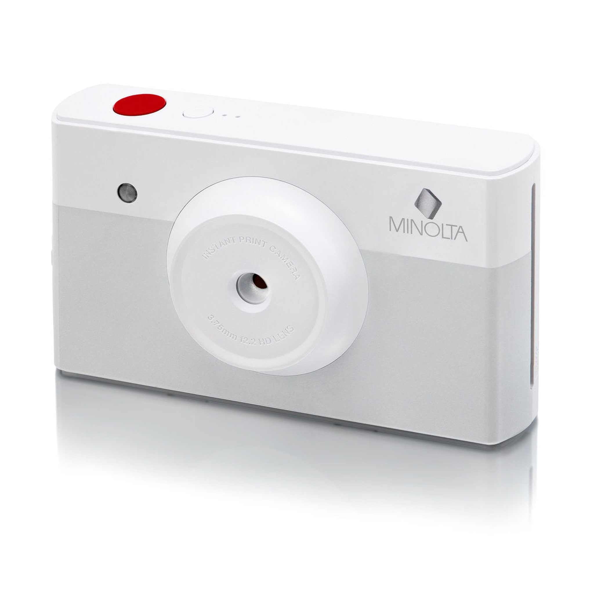 Minolta Instapix Print Camera with Printer Gray , Camera Bag, Diginerds Microfiber Cleaning Cloth, Bundle