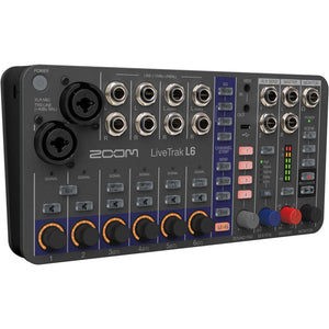 Zoom LiveTrak L-6 Portable 6-Channel Digital Mixer, USB C to Male USB C Cable