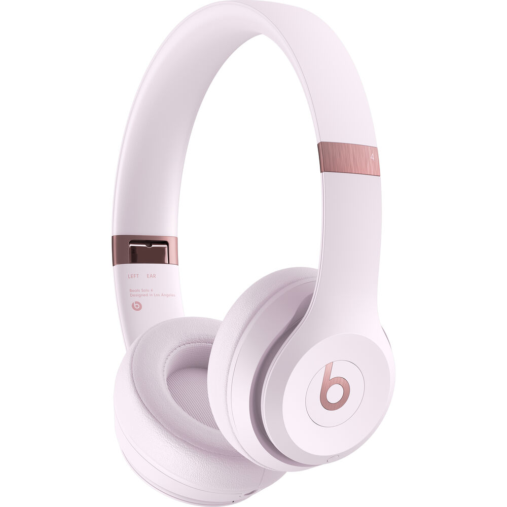 Beats Solo 4 Wireless On-Ear Headphones (Cloud Pink) Bundle With Accessories