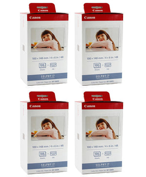 Canon KP-108IN Color YBXJPq Ink and 4 x 6 Paper Set, 108 Count Pack of 4