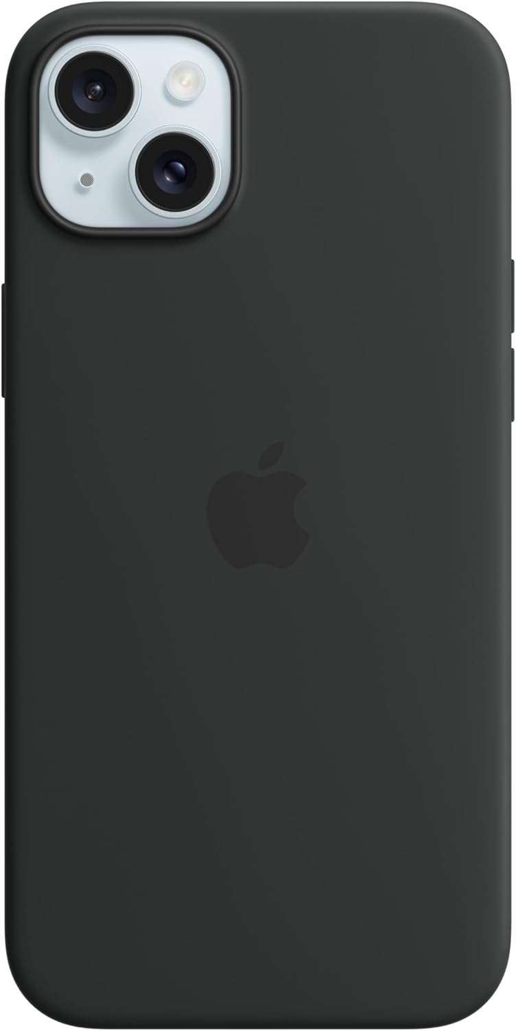 Apple iPhone 15 Plus Silicone Case - Black Bundle