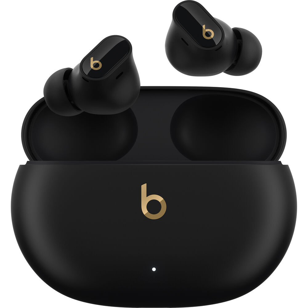 Beats by Dr. Dre Studio Buds+ Noise Canceling True Wireless In-Ear Headphones (Black and Gold) Bundle with Accessories
