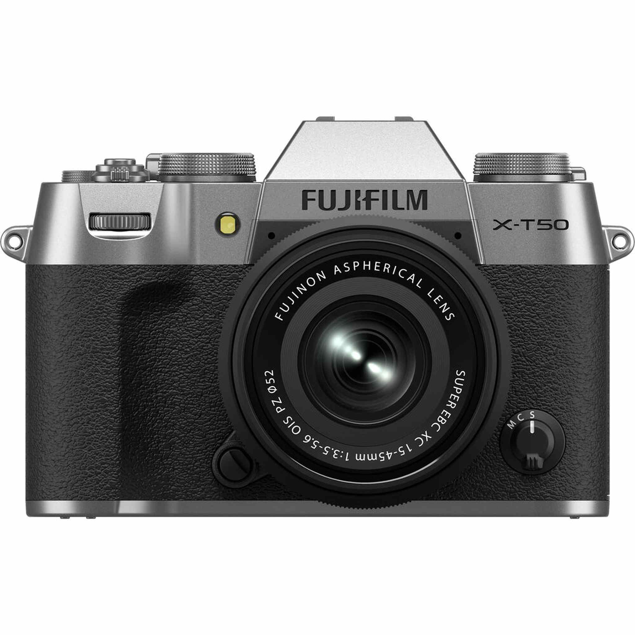 Fujifilm X-T50 Mirrorless Digital Camera XC15-45mm + 128GB Memory Card- Silver