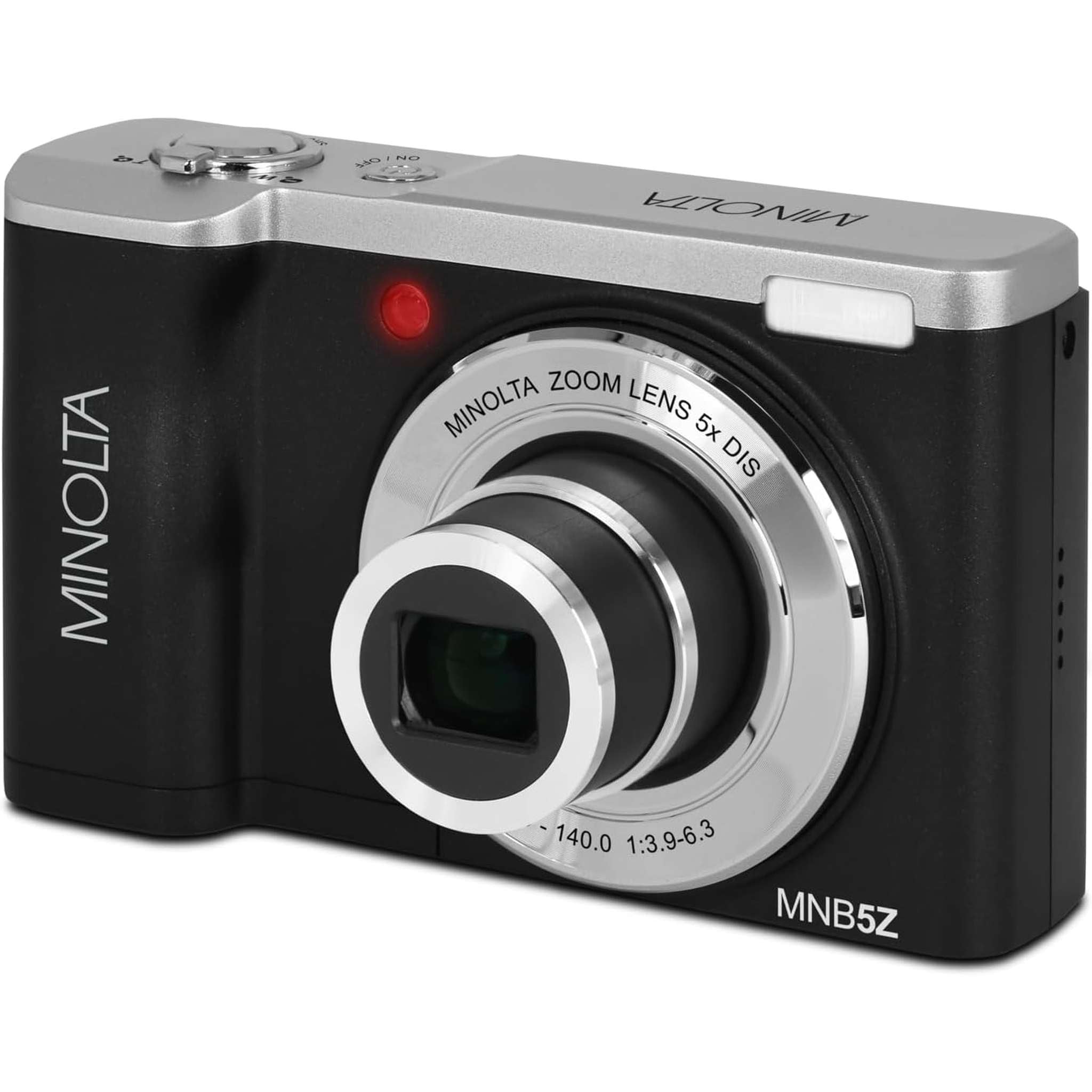 Minolta MNB5Z Digital Camera 56MP with 5x Optical Zoom in Black Bundle