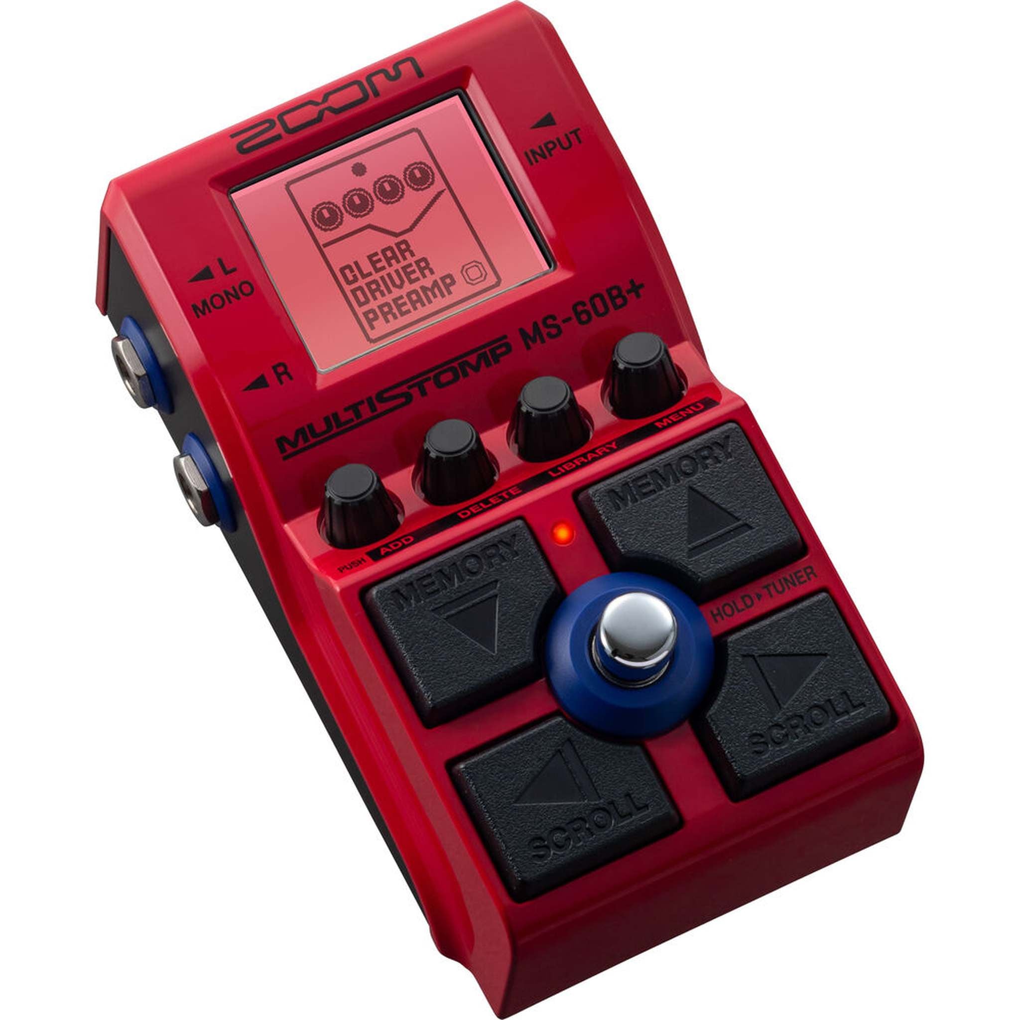 Zoom MS-60B+ MultiStomp Multi-FX Bass Pedal + MDR-7506 Headphones, Bundle