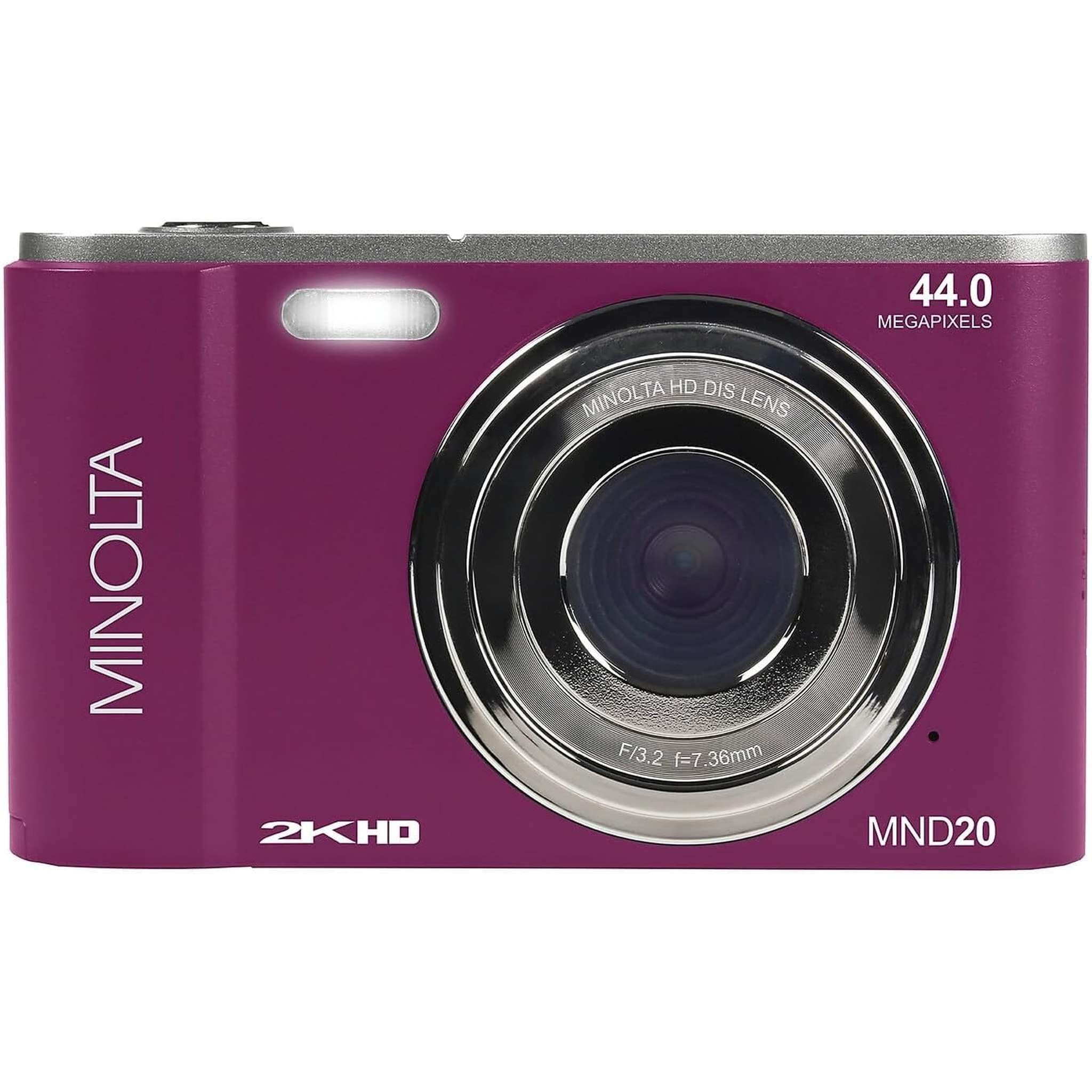 Minolta MND20 44 MP / 2.7K Ultra HD Digital Camera Magenta Minolta