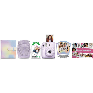 FUJIFILM INSTAX MINI 12 Instant Film Holiday Camera- Purple + 60 Instant Film Fujifilm