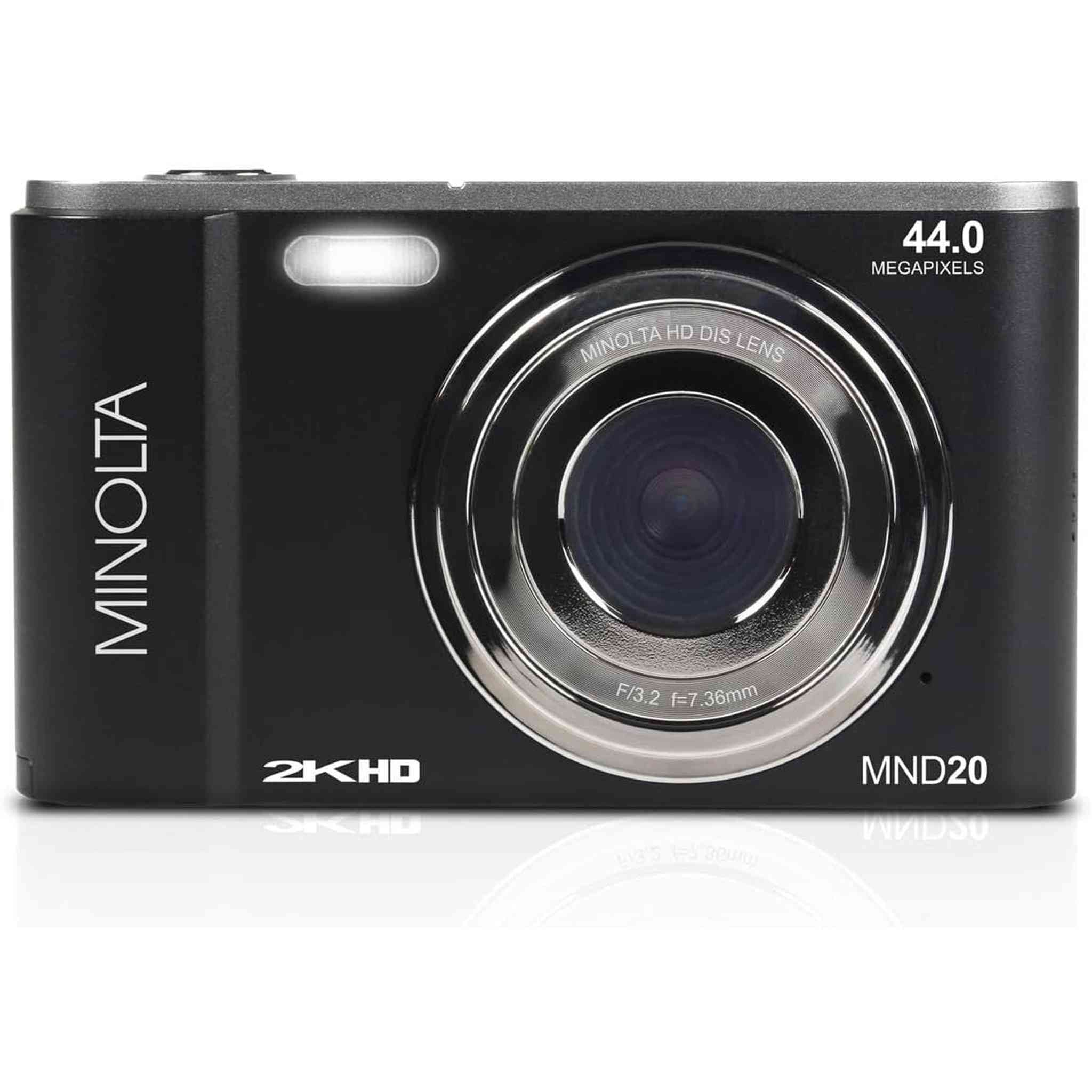 Minolta MND20 44 MP / 2.7K Ultra HD Digital Camera Black