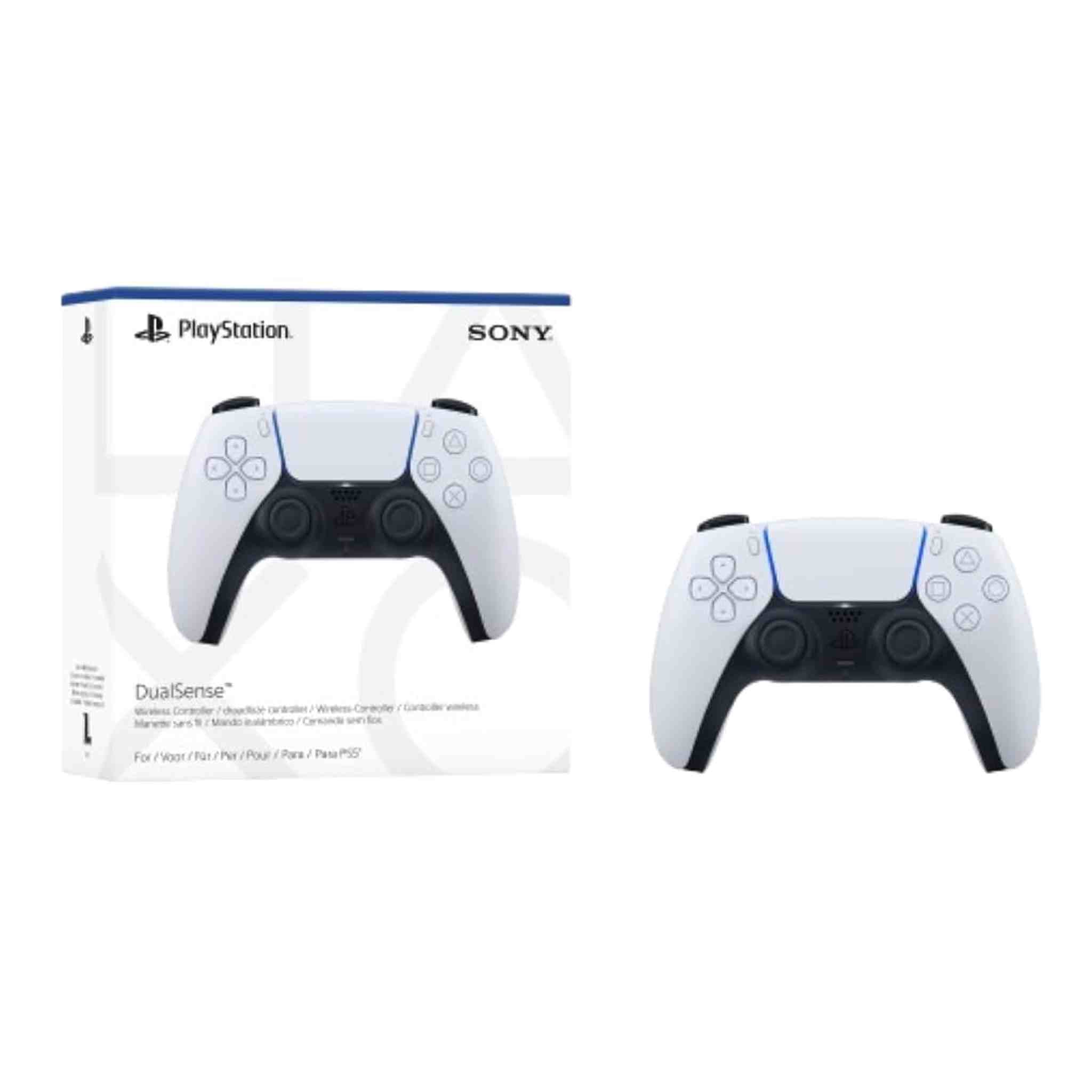 2x Sony PS5 DualSense Wireless Controller V2 2024 Model - White + Cleaning Cloth PlayStation