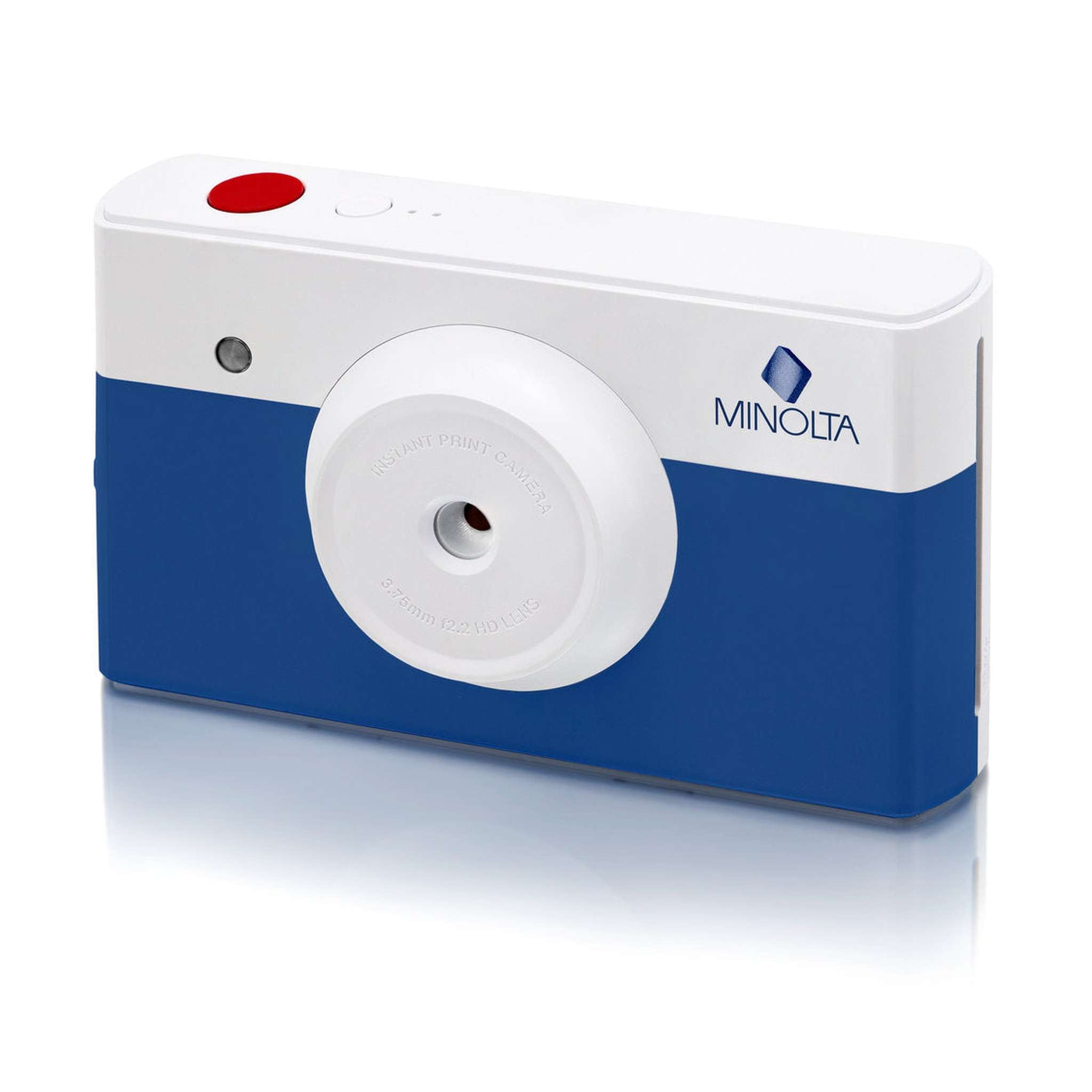 Minolta Instapix Print Camera with Printer Blue , Camera Bag, Diginerds Microfiber Cleaning Cloth, Instapix 2 pack Instaprint mini Cartridges 20 Photo Print , Bundle Minolta