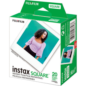 Fujifilm instax SQUARE Instant Film 20 Exposures + Microfiber Cleaning Cloth