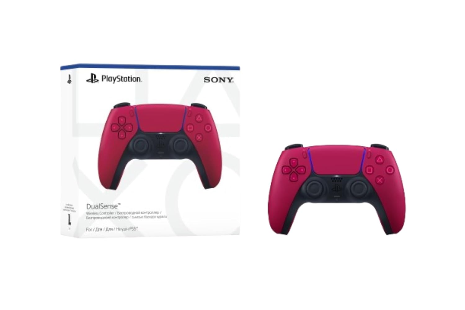 2x Sony PS5 DualSense Wireless Controller V2 (2024 Model) - Cosmic Red