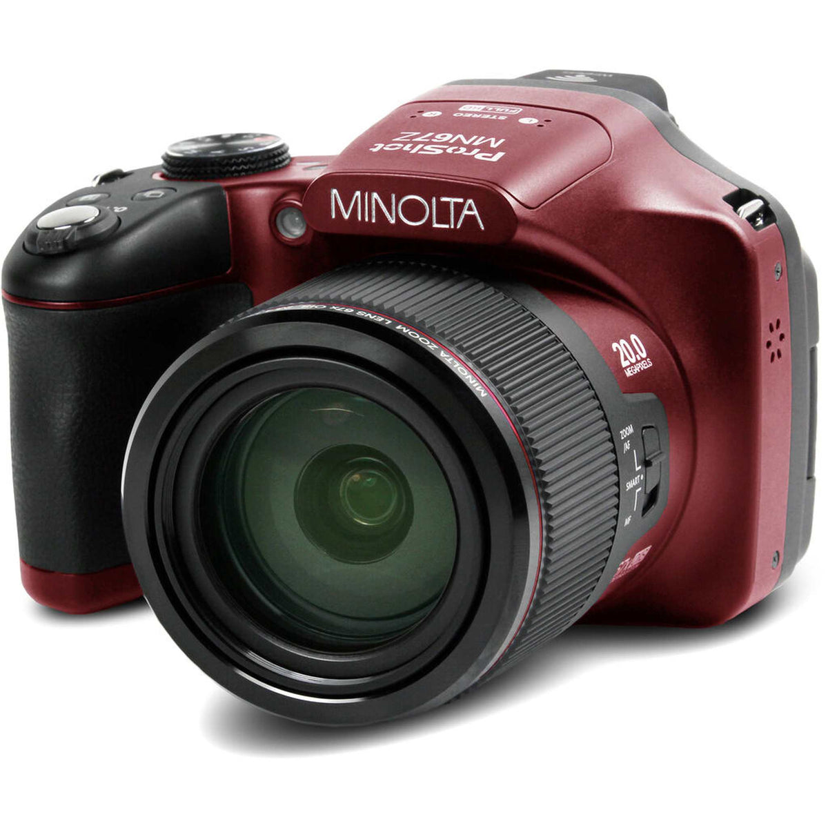 Minolta Pro Shot 20 MP HD Digital Camera with 67X Zoom, 1080P HD Video Bundle -