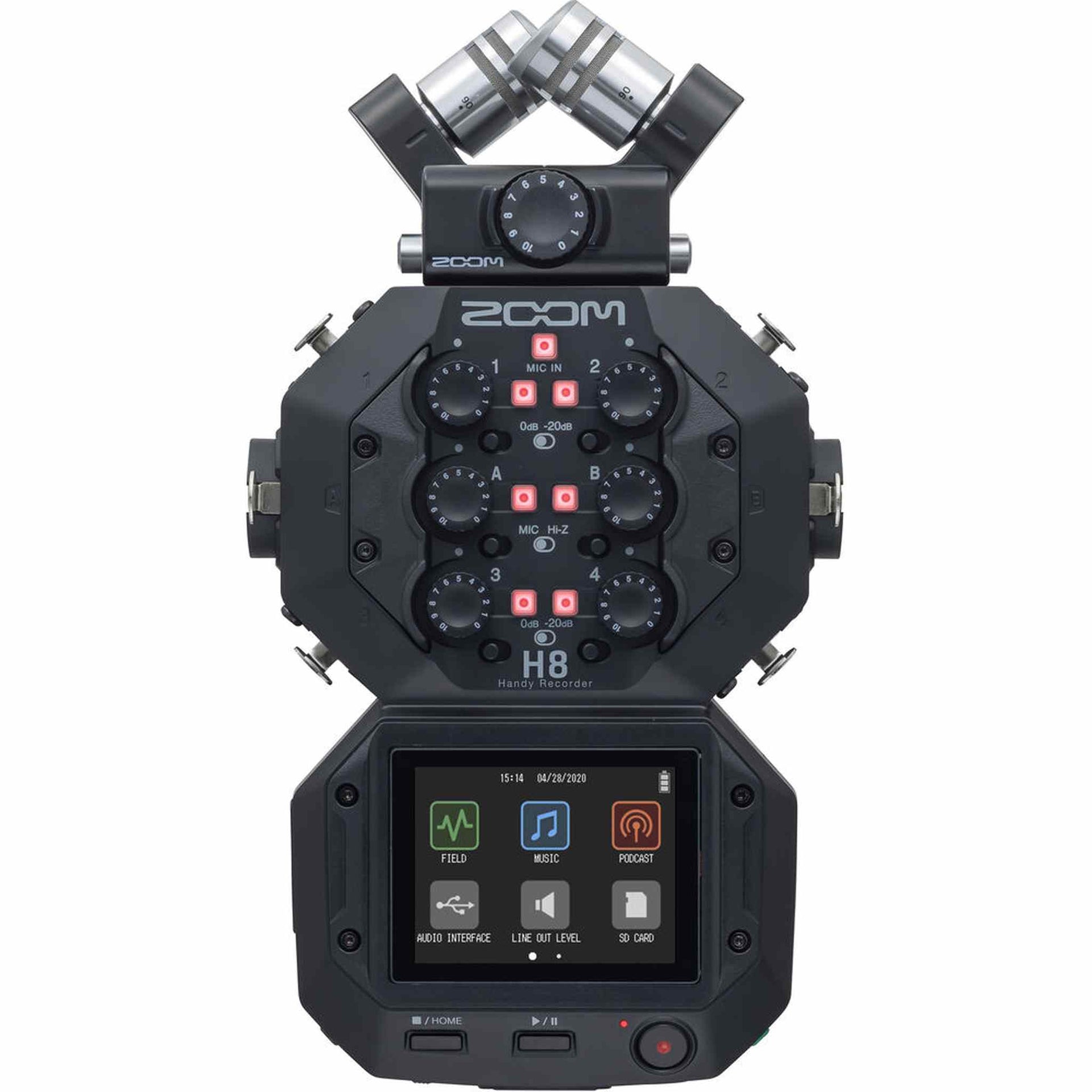 Zoom H8 8-Input / 12-Track Portable Handy Recorder Bundle with Accessories