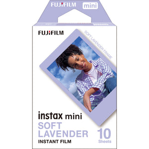 3xFUJIFILM INSTAX MINI Soft Lavender Instant Film 10 Exposures , Microfiber Cleaning Cloth, Bundle