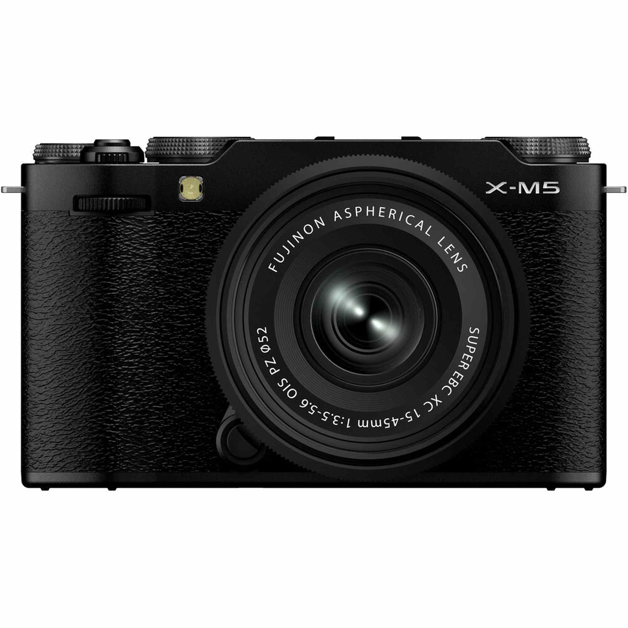 Fujifilm X-M5 Mirrorless Camera + XC 15-45mm f/3.5-5.6 OIS PZ Lens Bundle -Black