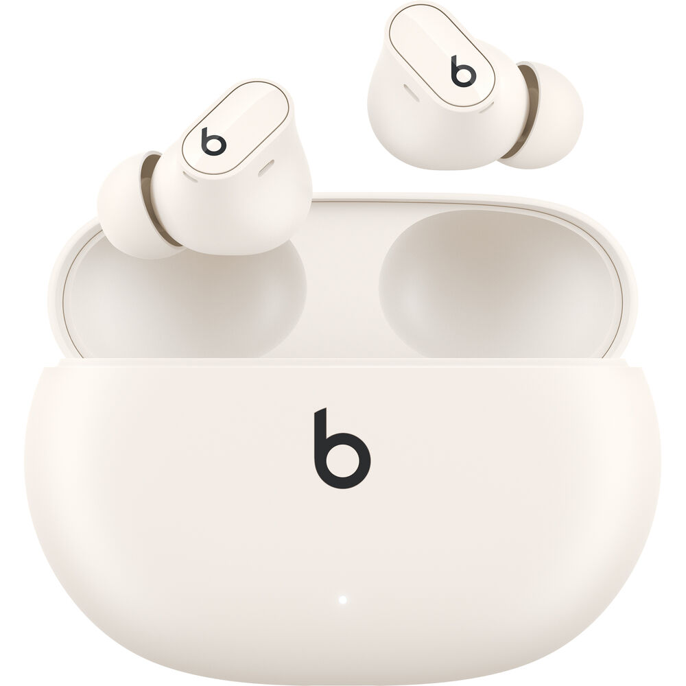 Beats by Dr. Dre Studio Buds+ Noise Canceling True Wireless In-Ear Headphones Ivory Bundle with Accessories