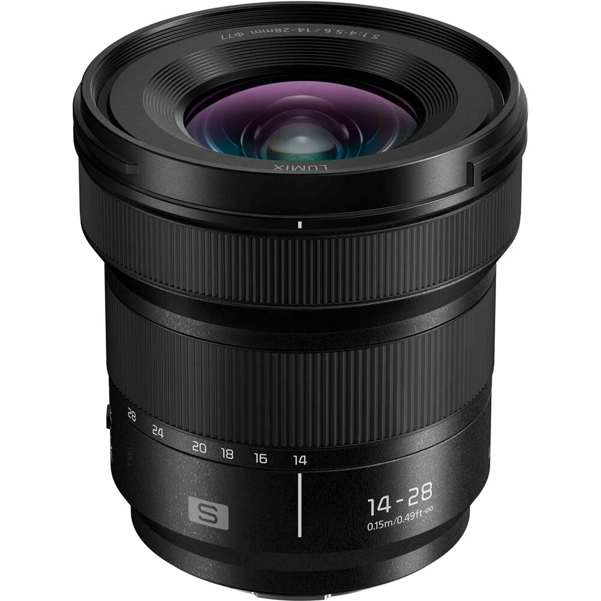 Panasonic LUMIX S Series Camera Lens, 14-28mm F4-5.6 Ultra Wide-Angle Zoom Lens with Macro Capability, S-R1428