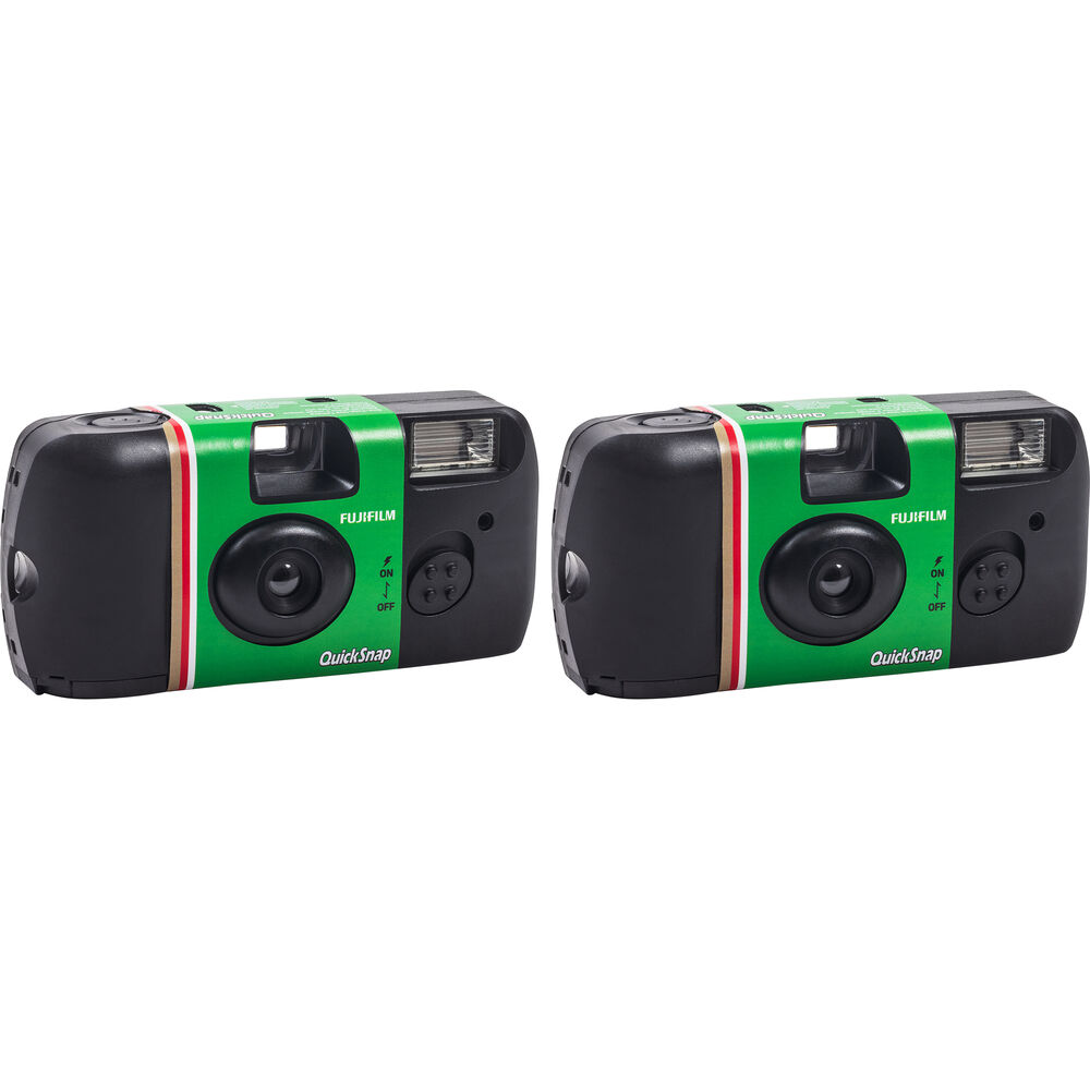 FUJIFILM QuickSnap Flash 400 Disposable Camera 27 Exposures, 2-Pack , Bundle