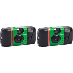 FUJIFILM QuickSnap Flash 400 Disposable Camera 27 Exposures, 2-Pack , Bundle