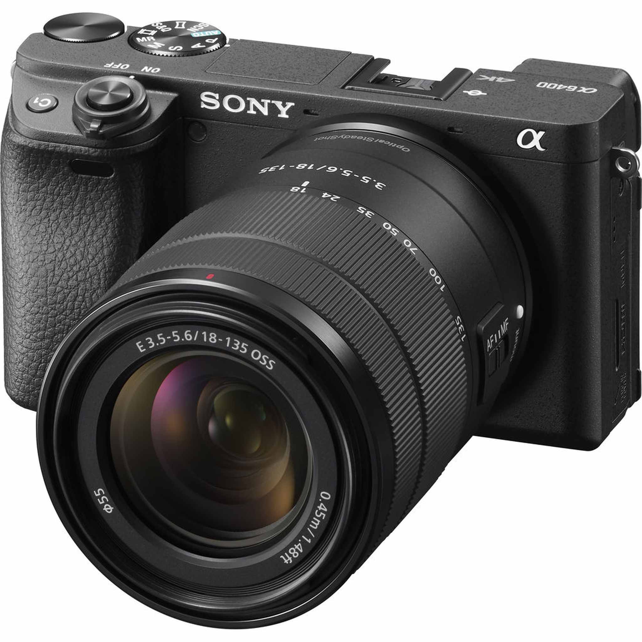 Sony a6400 Mirrorless Camera with 18-135mm Lens with Real-Time Eye Auto Focus - Bundle