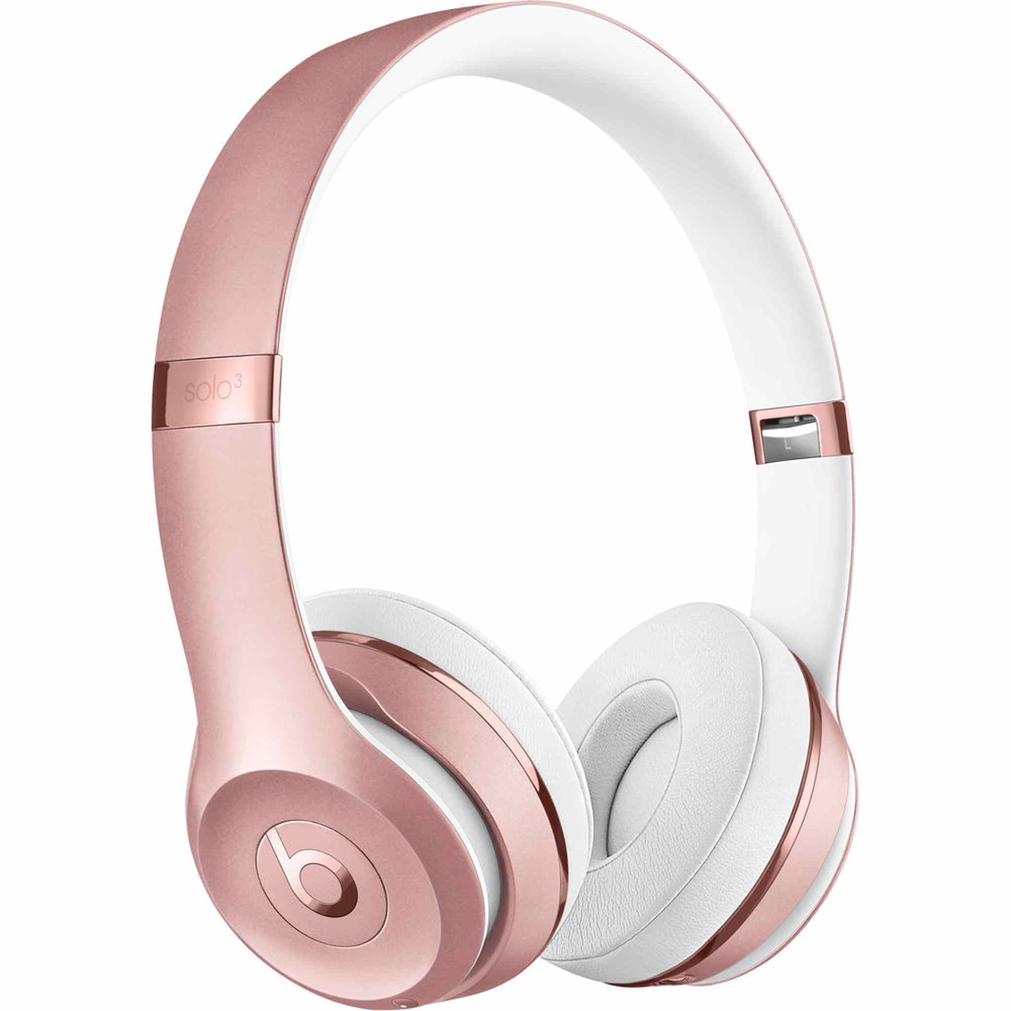 Beats Solo3 Wireless On-Ear Headphones Rose Gold Bundle With Accessories